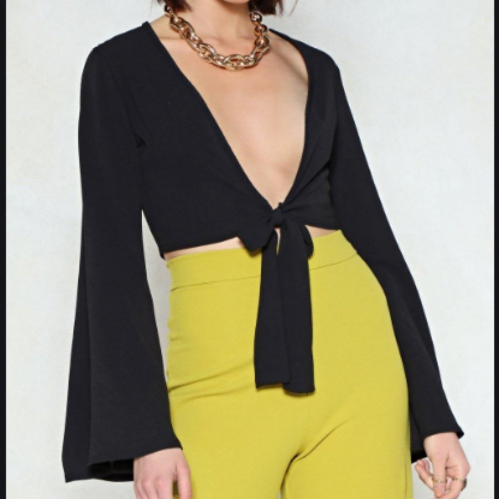 Nasty Gal up front tie top BNWOT